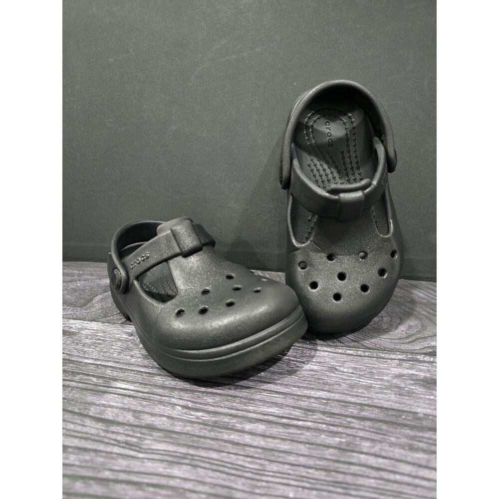 Crocs Classic Mary Jane Clog Black Slip-On Unisex Kids US Size C7